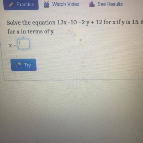 Can somebody help me with this. Do you add the 15 to the 2y or subtract it.