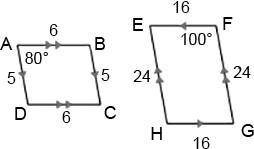 Determine whether quadrilateral ABCD is similar to quadrilateral EFGH. If so, give the similarity s