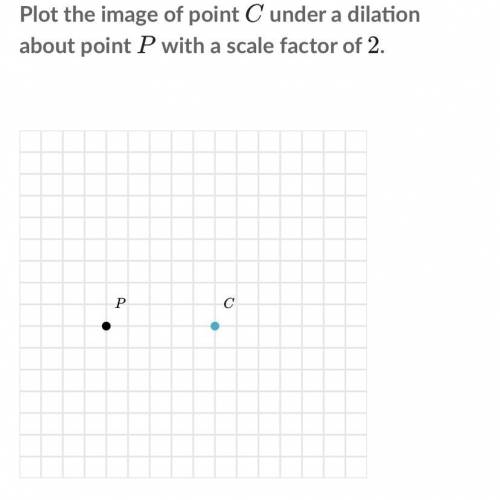 Please help** im confused on how to do this!

Plot the image of point C under a dilation about poi