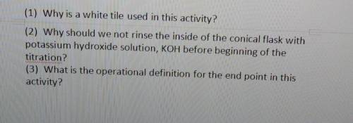 Last question based on my previous question

Experimental : To determine the concentration of pota