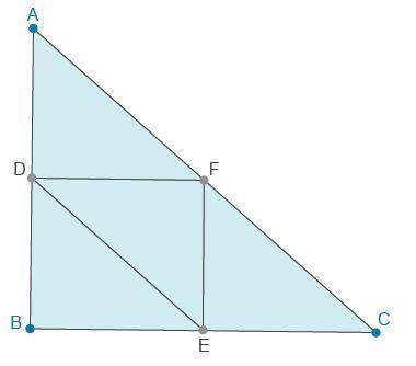 Given that D, E, and F are the midpoints of their respective sides, which midsegment is parallel to