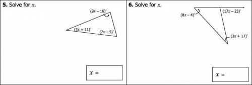 5.solve for x. 6.solve for x.
