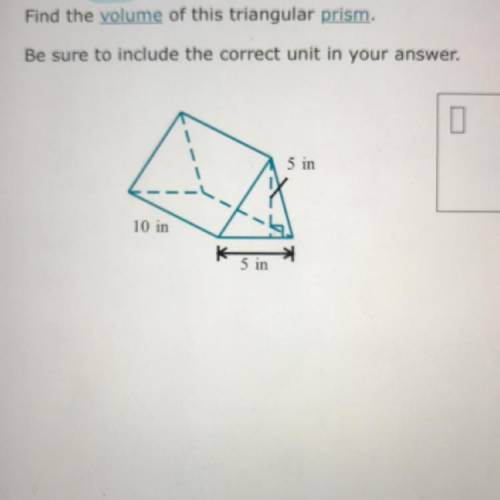 Find volume of triangular prism