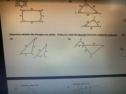 Please help me solve number 14 and 15
