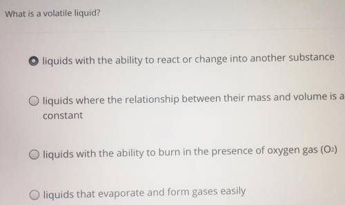 What is a volatile liquid?
