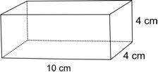 A paperweight in the shape of a rectangular prism is shown: If a cross section of the paperweight i