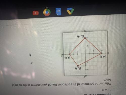 What is the perimeter of this polygon ? Round your answer to the nearest tenth.