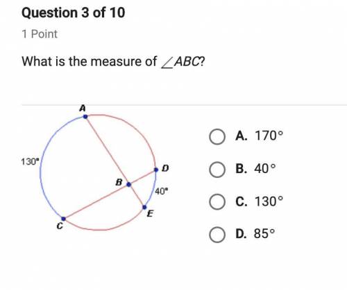 What is the measure of ABC?
