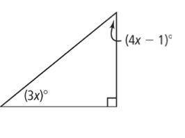 Find the values of the variables and the measures of the angles