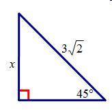 Find the value of x in the diagram below. A. B. C. D. Please select the best answer from the choice