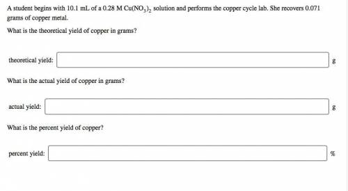 Hi I need help with this homework question. It's on The Copper Cycle. Please help me. Thanks