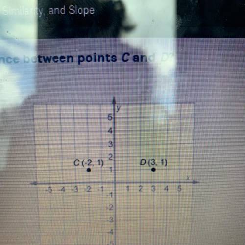 What is the distance between c and d