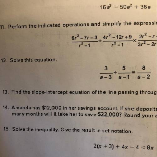 Please help with question #12. Thank you for your assistance