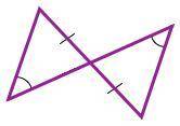 The two triangles in the graphic above can be proven congruent by: a SAS. b ASA. c AAS. d The trian