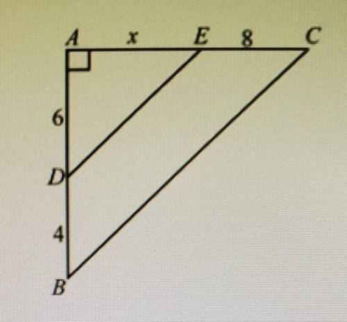 Given that triangle DAE ~ triangle BAC, what is the length of side AE?