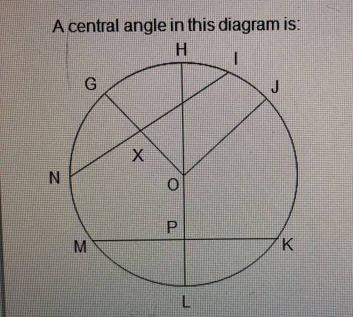 A central angle in this diagram is?