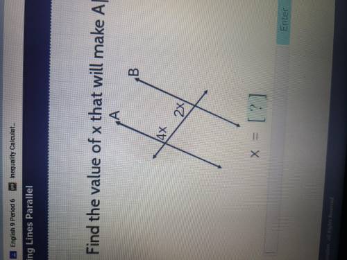 Find the value of x that will make a||b help ?