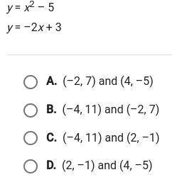 Solve the system of equations.