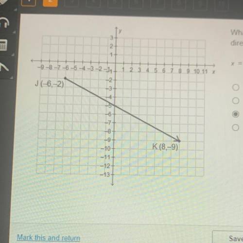 What is the x-coordinate of the point that divides the

directed line segment from J to k into a r