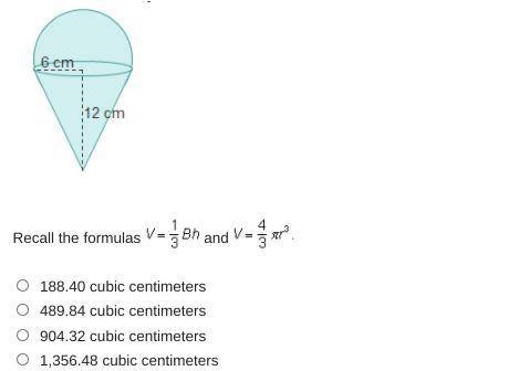 PLEASE HELP! The composite figure is made up of a cone and a half sphere. The radius of the half sp