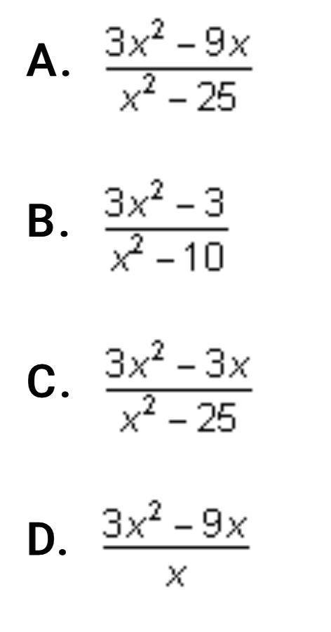 Which of the following is the product of the rational expressions shown below?