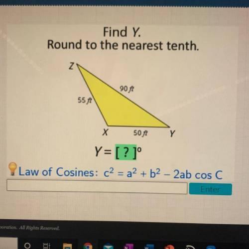 Find Y. Round to the nearest tenth