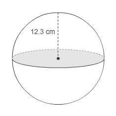 What is the exact volume of the sphere? 2481.156π cm³ 7263.39π cm³ 7790.83π cm³ 22807.05π cm³ Spher