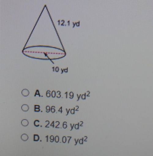 8. What is the lateral area of the cone?