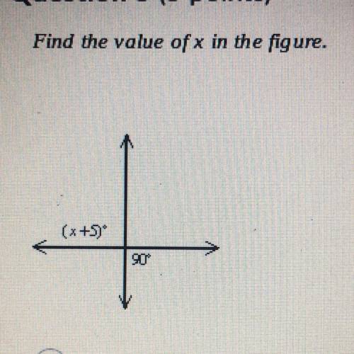 Find the value of x in the figure
(X+5)* 90*