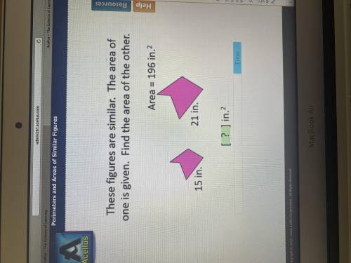 Please help me find how to solve . The area of one is 196 with a side length of 21 in , the other h