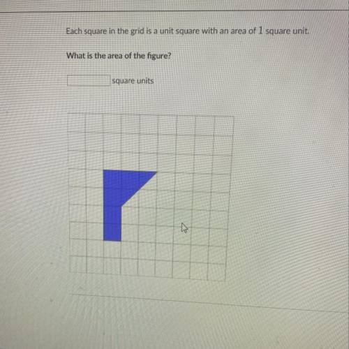Each square in the grid is a unit square with an area of 1 square unit.

What is the area of the f