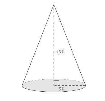 Help! Please! What is the exact volume of the cone? 80π ft³ 4003π ft³ 400π ft³ 418710π ft³