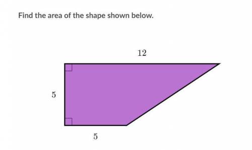 Find the area of the shape