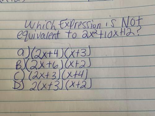 WHICH EXPRESSION IS NOT EQUIVALENT?