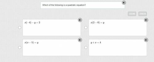 Which of the following is a quadratic equation?
