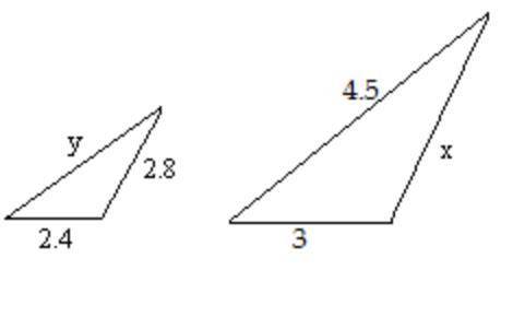 Find the scale factor where the pre-image is the large triangle and the image is the small triangle