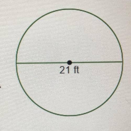 Determine (a) the area and (b) the circumference of the circle.

a. the area of the circle is ___