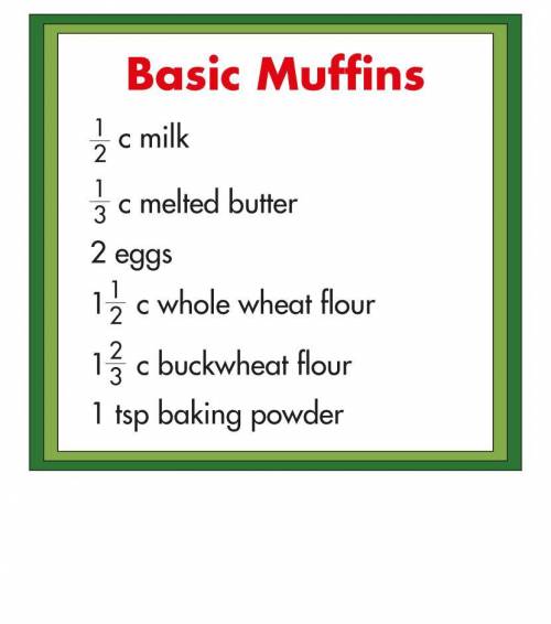 Joaquin used two types of flour in a muffin recipe. How much flour did he use in all? Solve any way