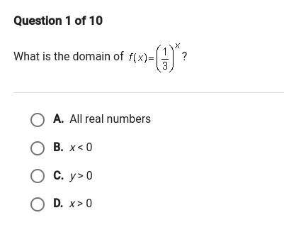 PLEASE HELP !! what is the domain of f(x)=1/3x ?