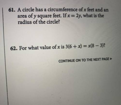 Help please on question 61!!
