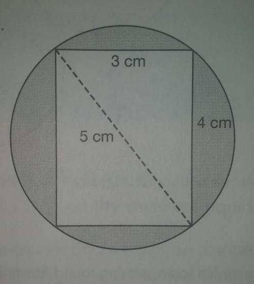 Please help. Calculate the area of the shaded region in each figure use 3.14 for π and round to the