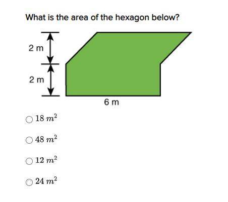 What is the area of the hexagon below?