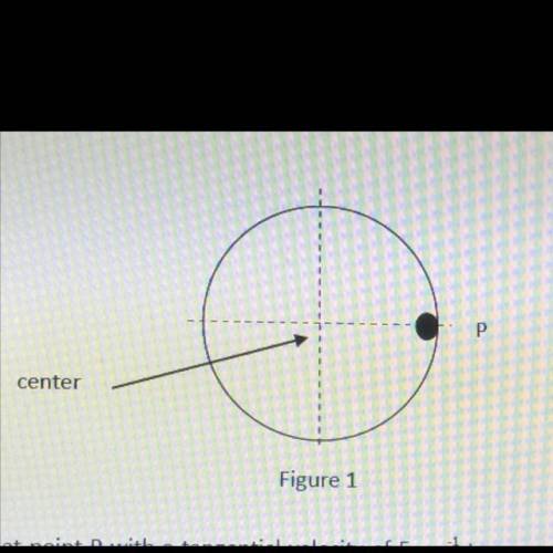 1.

(a)
P
center
Figure 1
A ball is released at point P with a tangential velocity of 5 ms to move
