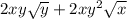 2xy \sqrt{y}  + 2x {y}^{2} \sqrt{x}