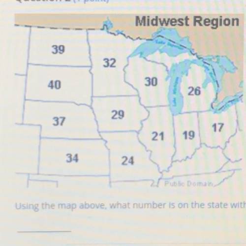 Using the map above, what number is on the state with the capital city of Des moines ???????