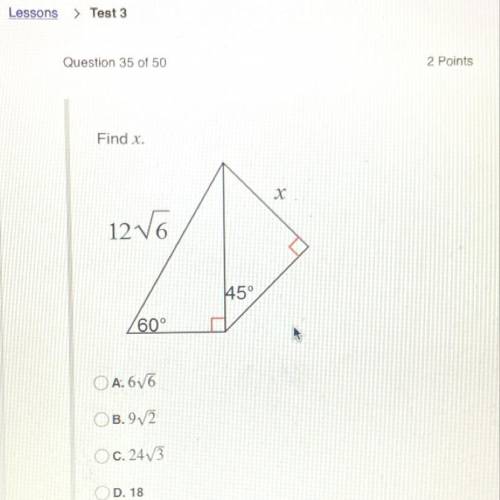 Find x.
help i have no idea
