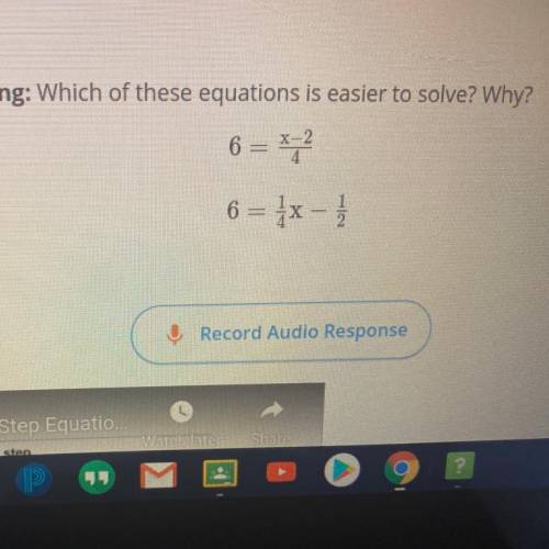 Which of these equations is easier to solve? Why?