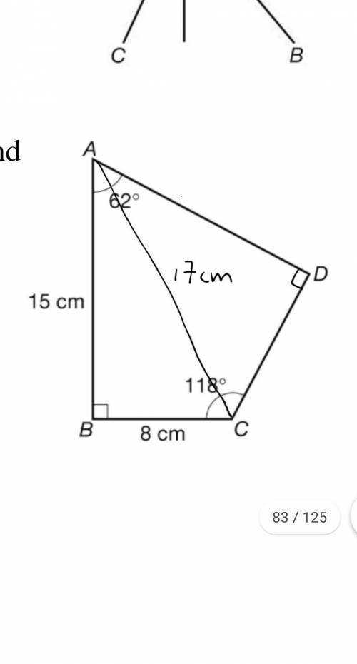 How to find AD?The answer is 14.1cm (correct to the 3 significant figures)