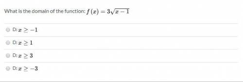 What is the domain of this function(picture attached)? Due in 2 hours, 15 points and I'll give Brai