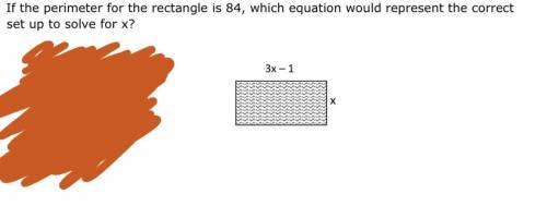 What is the value of x if length is 3x-1 and width is x and the perimeter is 84
